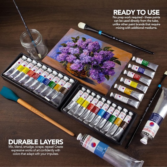 NWT Daler Rowney Georgian Water Mixable Oil Set - Picture 7 of 9